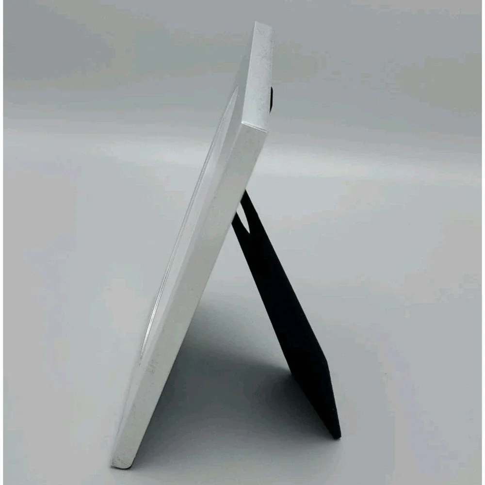 Dell Computer Picture‎ Frame Silver 5x7 Photo Oval Shiny Chrome Flaw